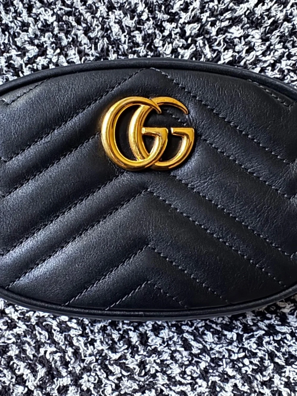 Gucci - Black GG Marmont 2.0 Matelasse Leather Belt Bag